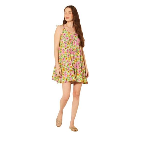 New Patrons of Peace Floral Sun Dress Medium - Picture 1 of 6